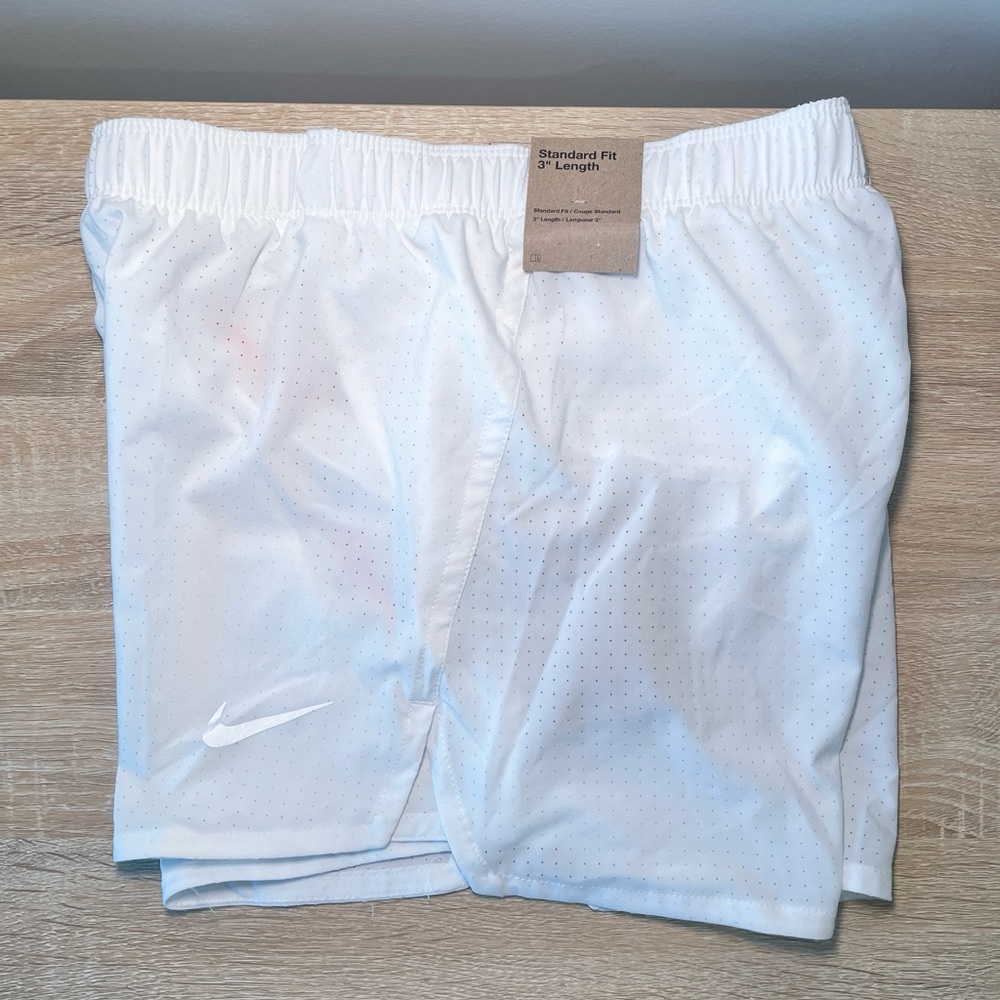 SOLD Nike Fast Dri-FIT 3" Brief-Lined White Running Shorts Sz Men's Small